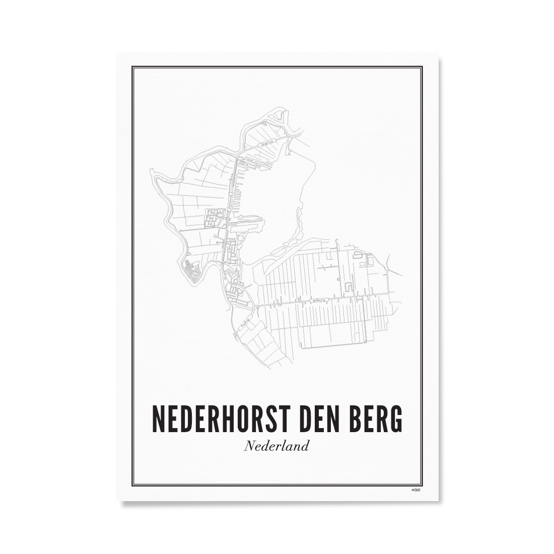 Poster van Nederhorst den Berg - Stad | WIJCK. 